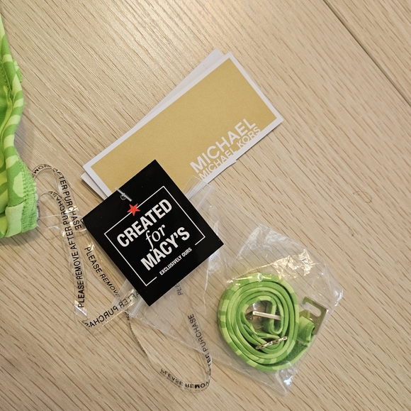 Michael Kors Lime Zebra Bikini Tops Small - Picture 2 of 4